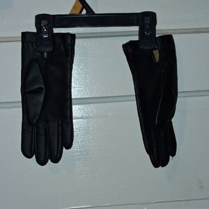 Black Leather Gloves